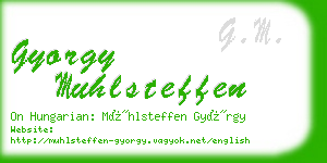 gyorgy muhlsteffen business card